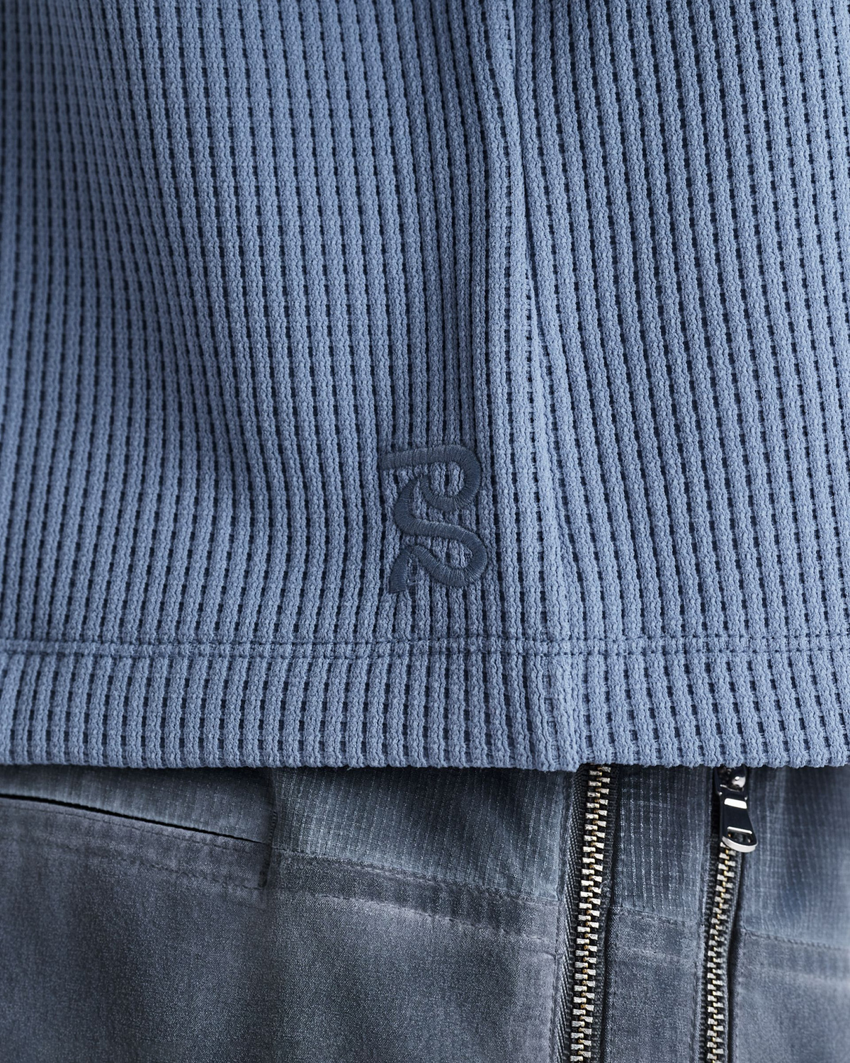 Men's Polartec® Waffle Long Sleeve - Steel Horizon