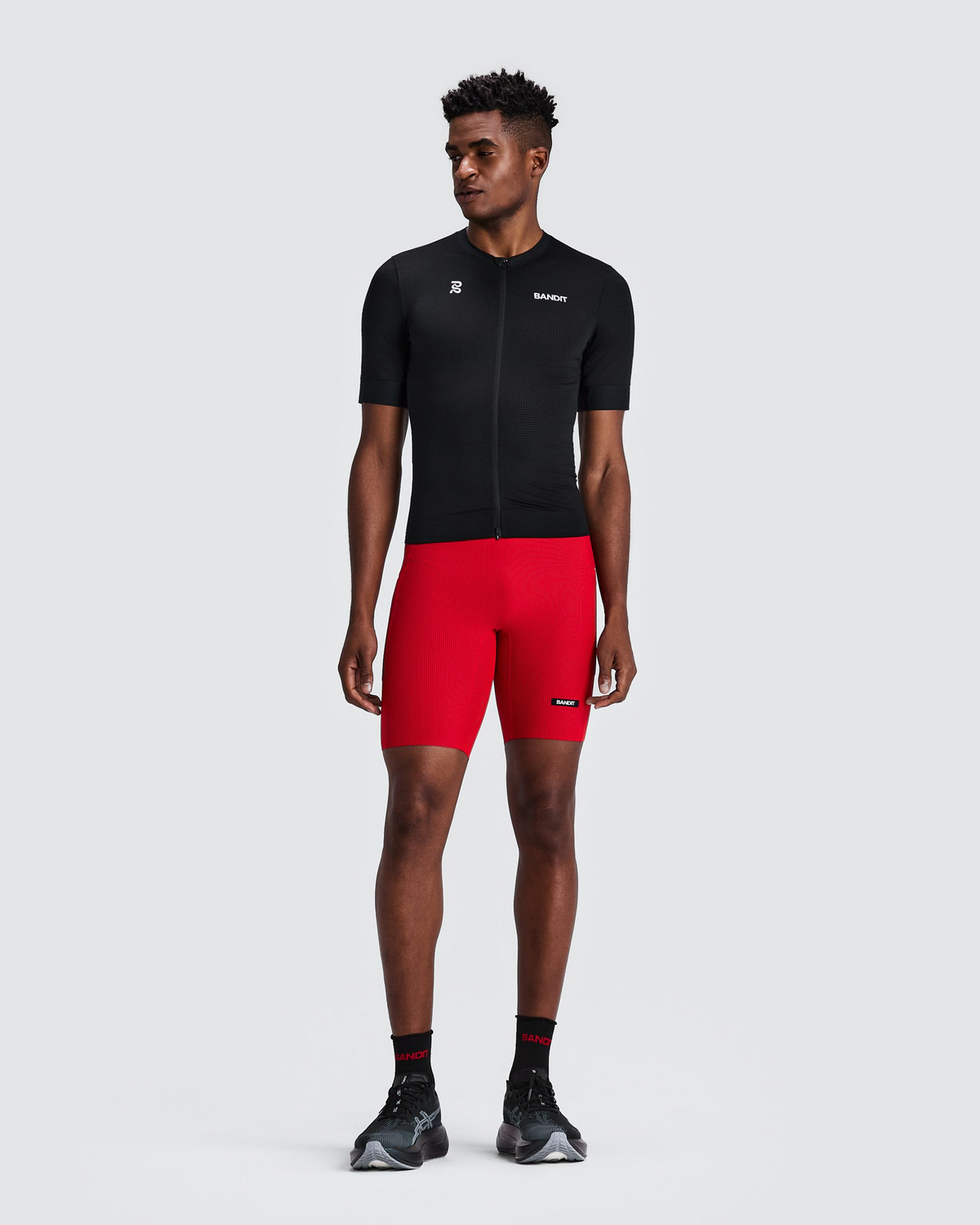 Men's GeoMesh™ 2-Way Zip Race Top - Black