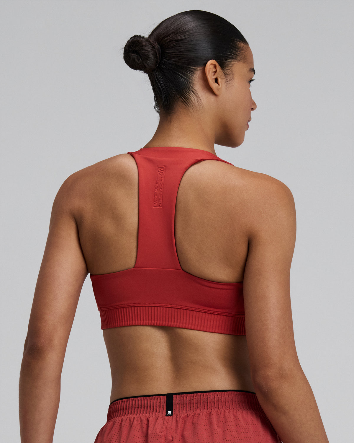 Women's Stamina-V™ Square Neck Run Bra - Rusted Apricot