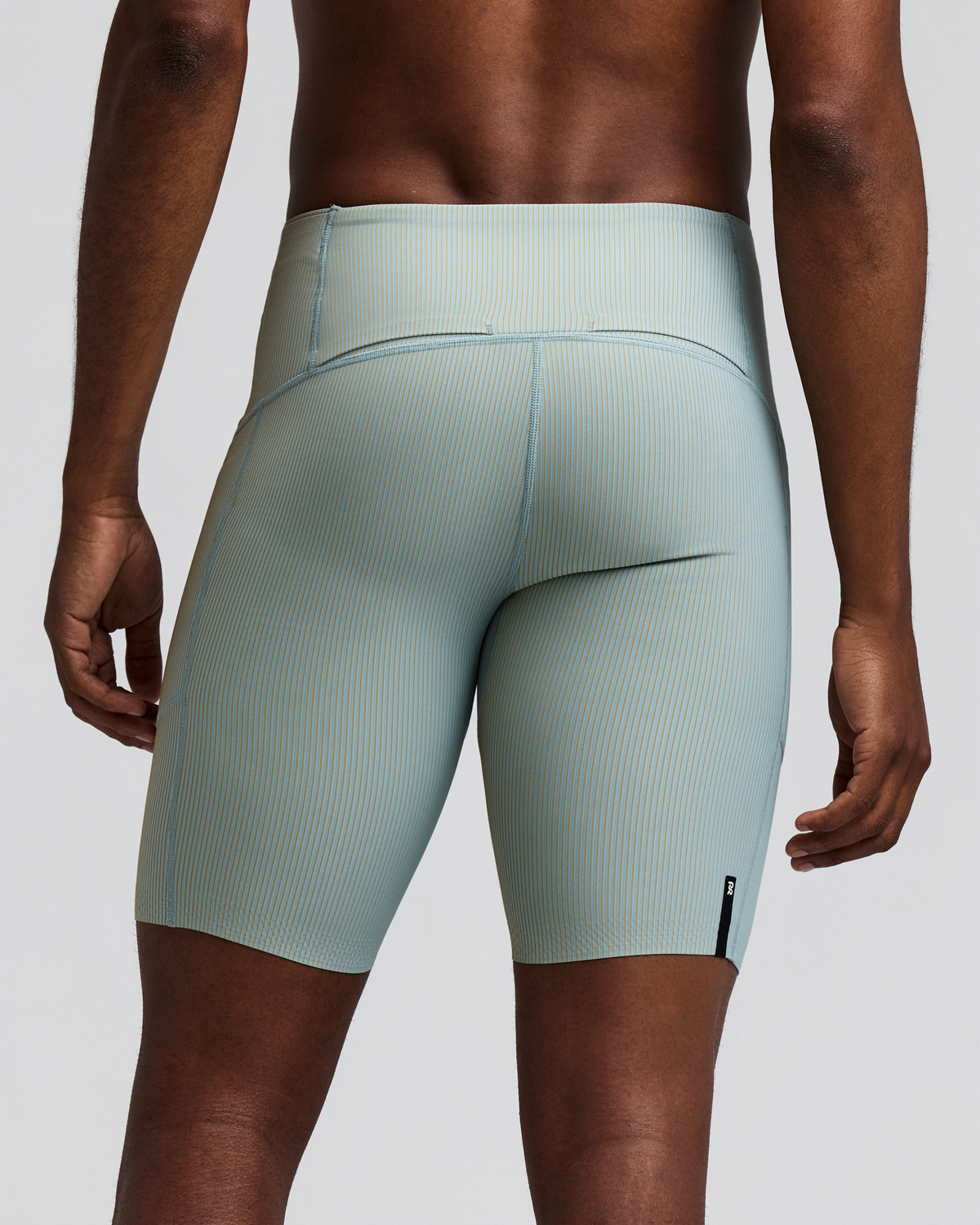 Men's Striped Cadence™ Half Tights - Lagoon / Copal