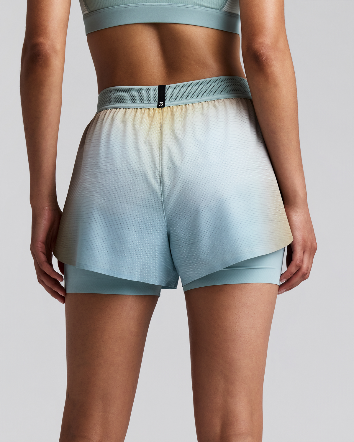 Women's CoolGrid™ 2-in-1 Run Shorts - Lagoon Multi