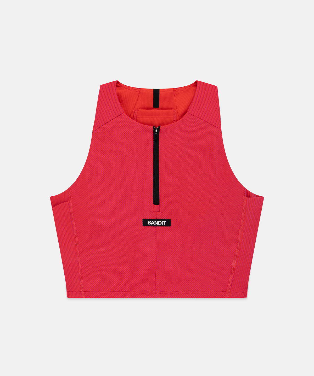 Women's Striped Cadence™ Zip Front Race Crop - Poppy / Azalea