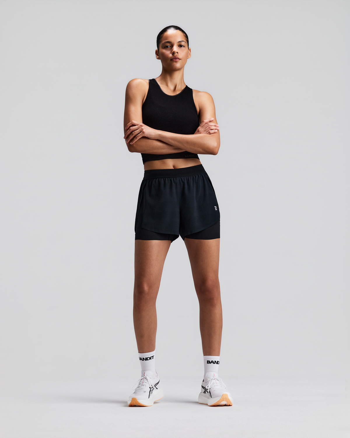 Women's CoolGrid™ 2-in-1 Run Shorts - Black