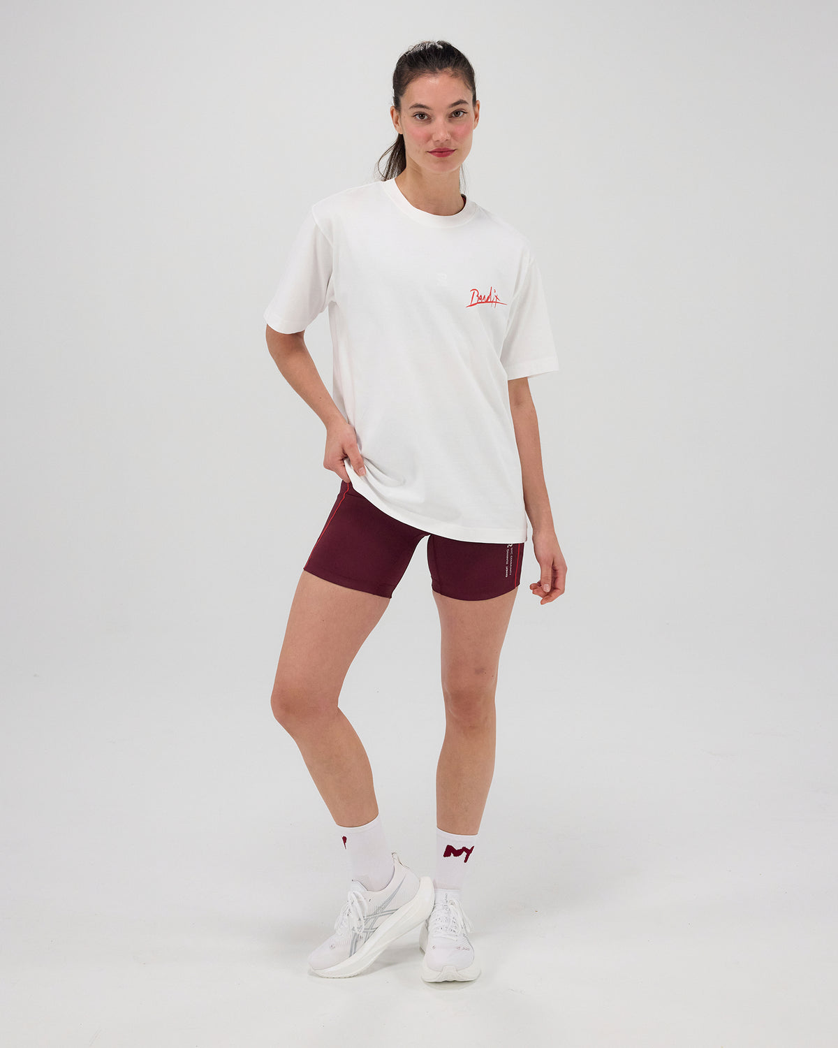 Painted Flower Cotton Tee, Unisex - White
