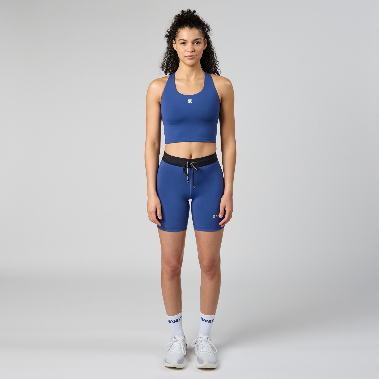 Stamina™ Scoop Neck Race Crop - Space Blue