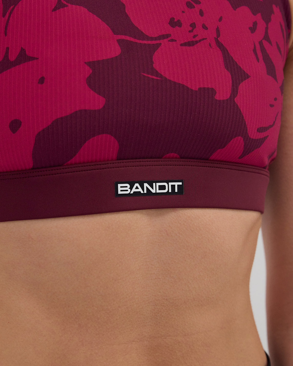 Cadence™ Scoop Neck Run Bra - Fleura, Fig / Berry