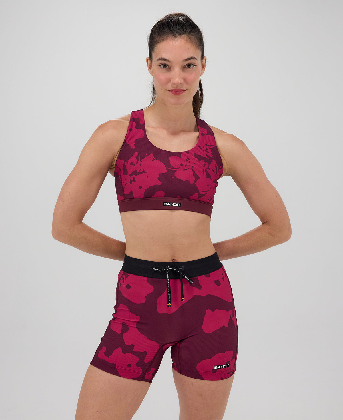 Cadence™ Scoop Neck Run Bra - Fleura, Fig / Berry