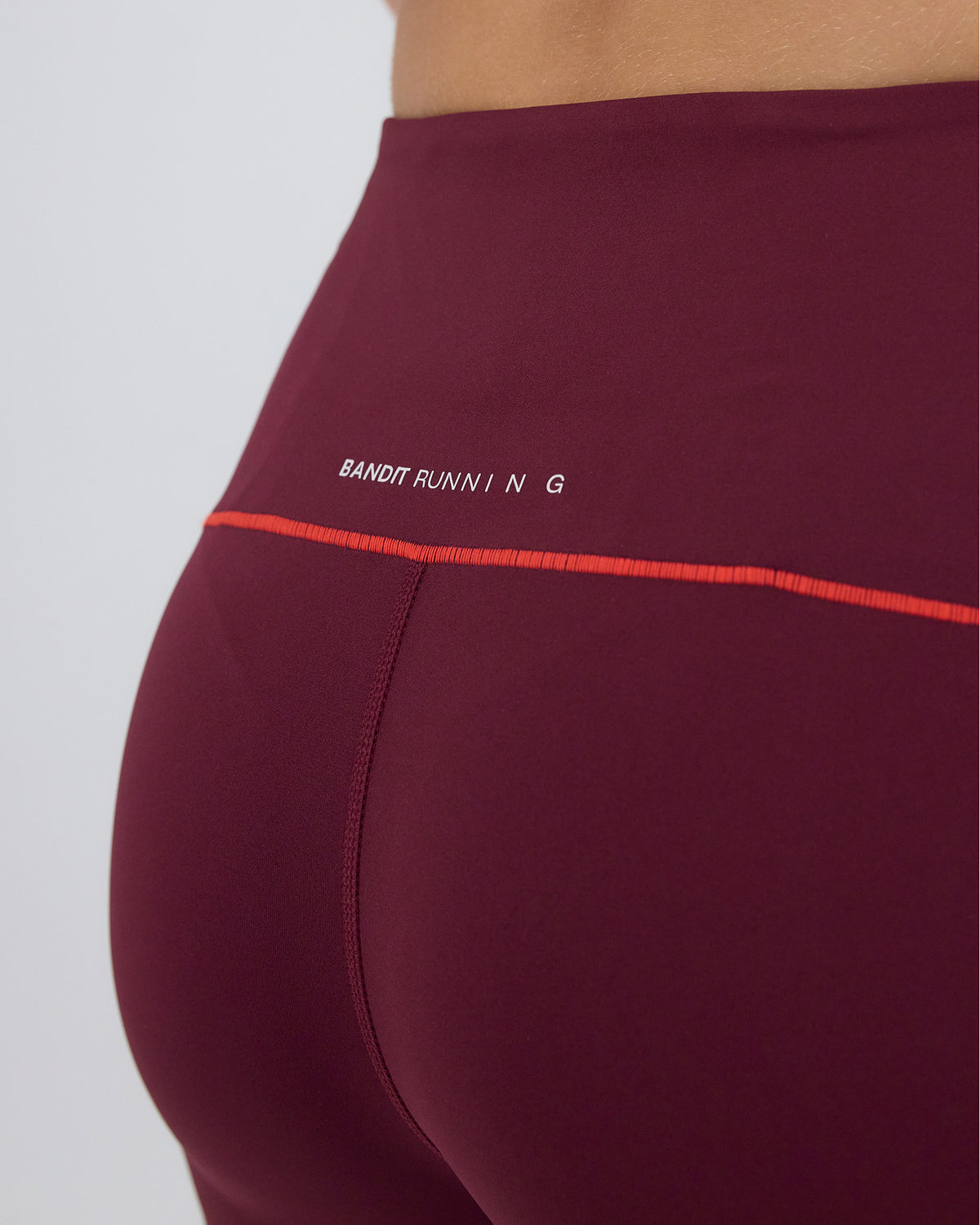 Stamina™ Pop Stitch™ High Waist Leggings - Fig / Intense Red