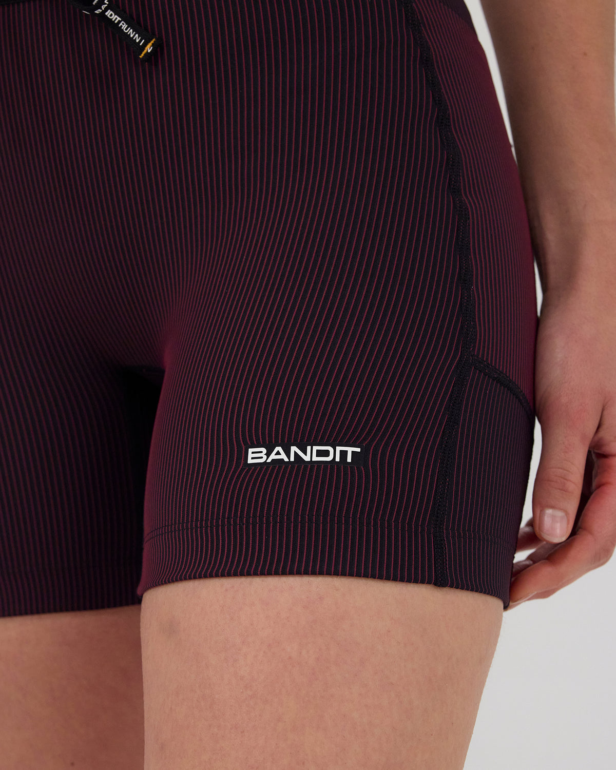 Striped Cadence™ 5" Compression - Black / Fig