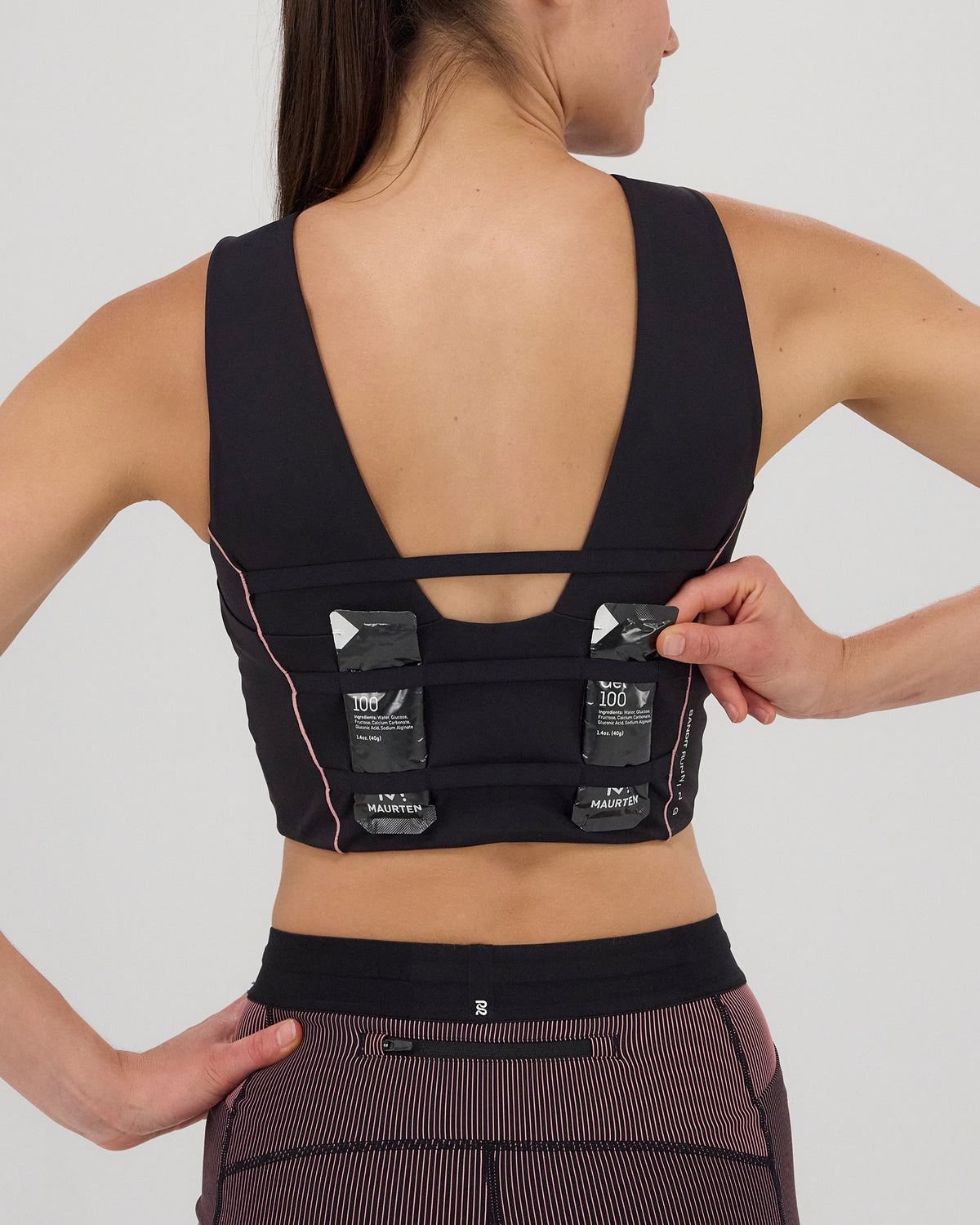 Stamina™ Pop Stitch Volta™ Crop - Black / Mauve