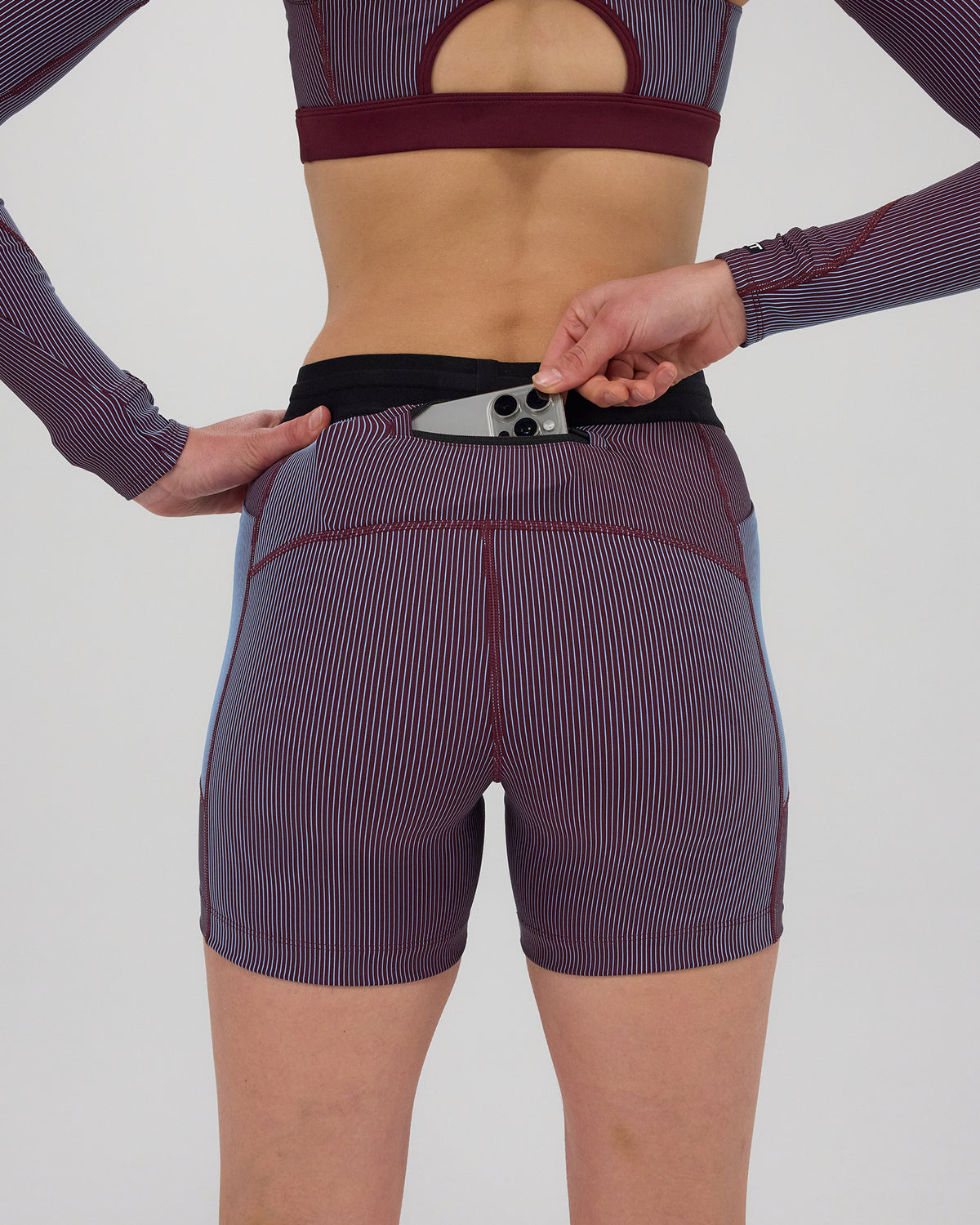 Striped Cadence™ 5" Compression - Fig / Vintage Blue