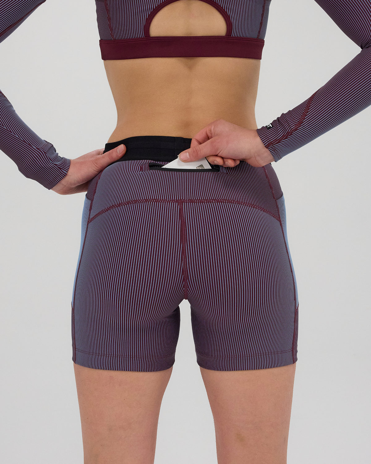 Striped Cadence™ 5" Compression - Fig / Vintage Blue