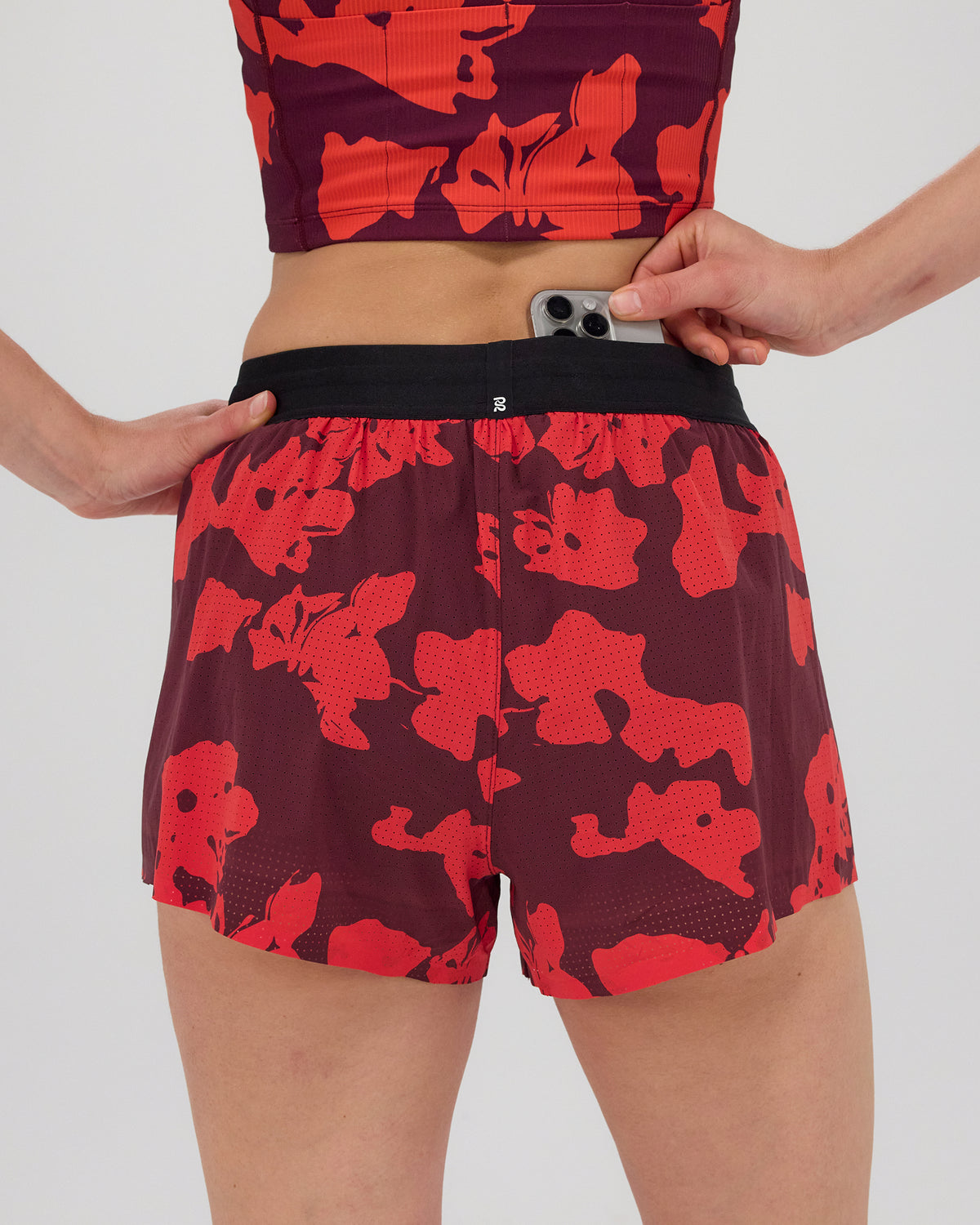 Women's Vento™ 3" Splitty - Fleura, Fig / Intense Red