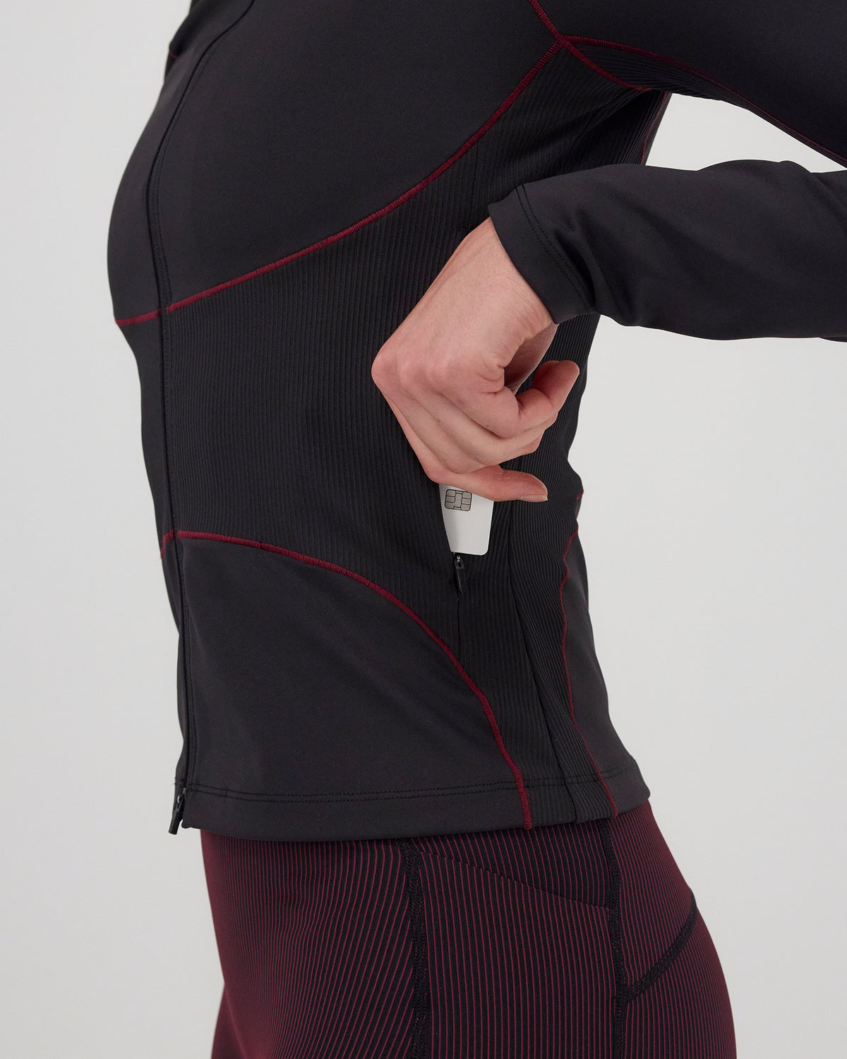 Women's Stamina™ Corset 2-Way Zip Jacket - Black / Fig