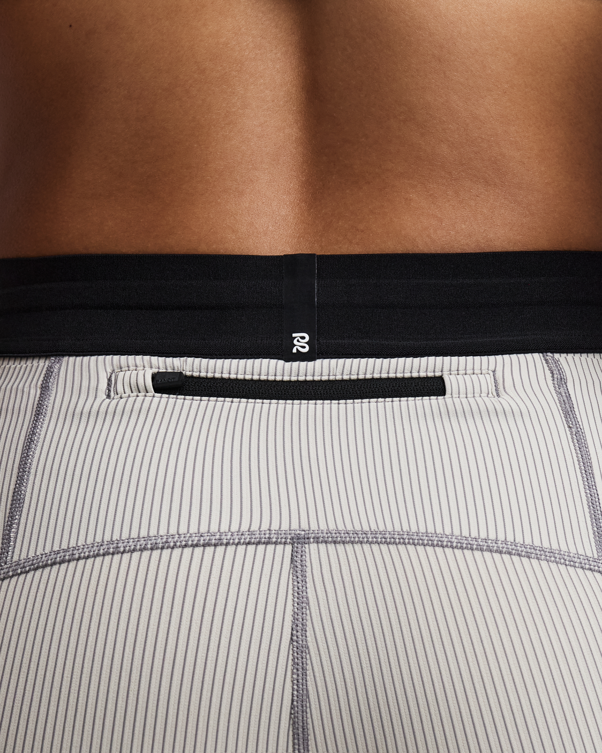 Women's Striped Cadence™ 5" Compression Shorts - Plaster / Slate