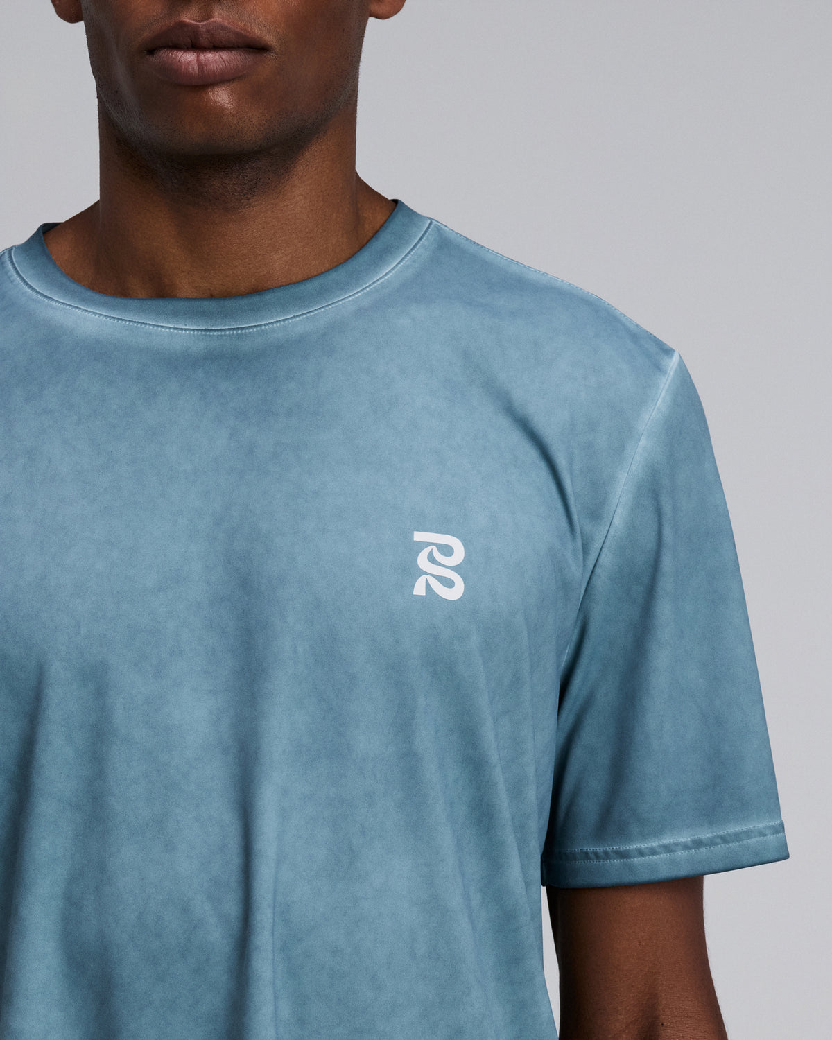 Men's FrioSoft™ Performance Box Tee - Tranquil Blue SaltFade™