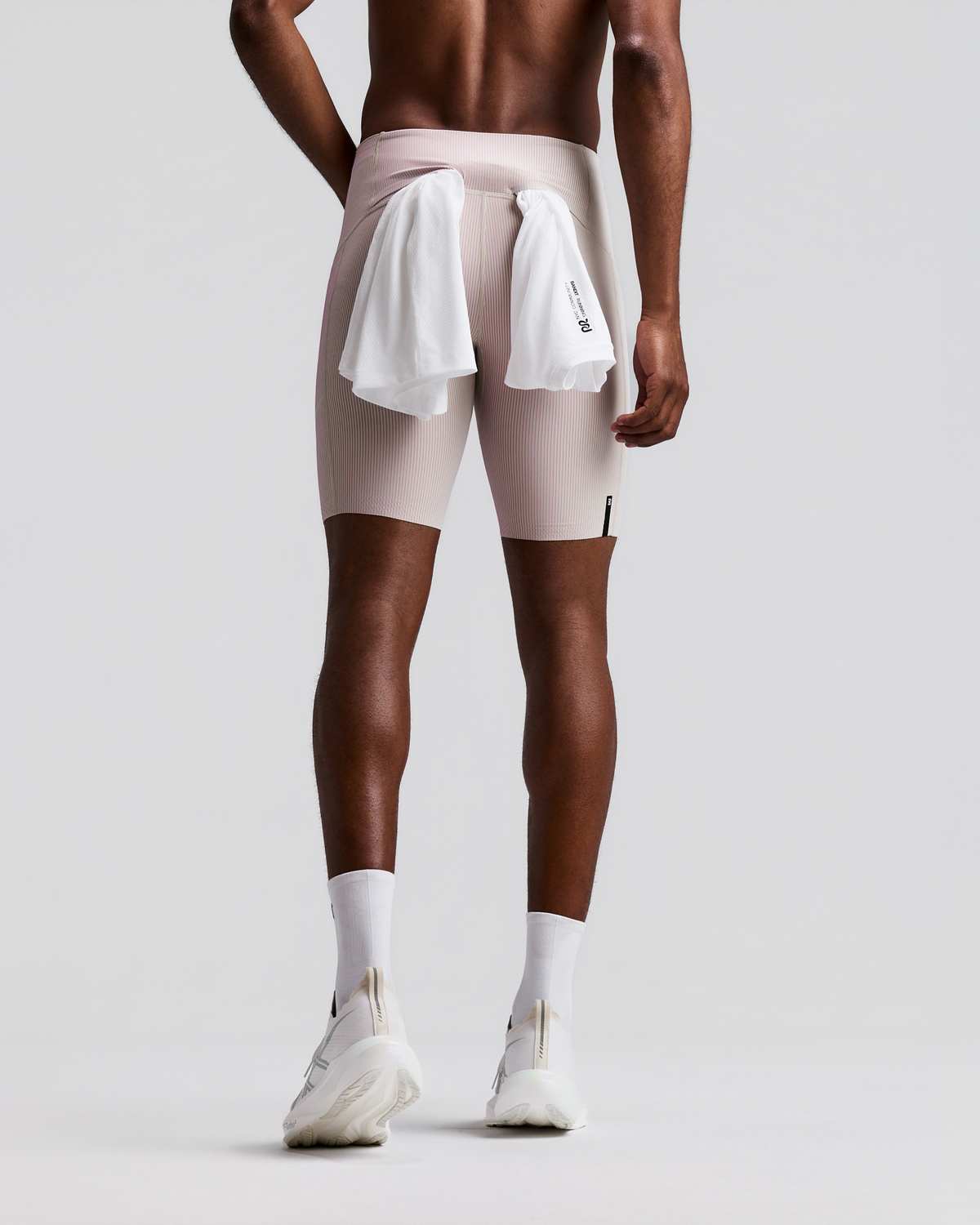 Men's Striped Cadence™ Half Tights - Plaster / Orchid