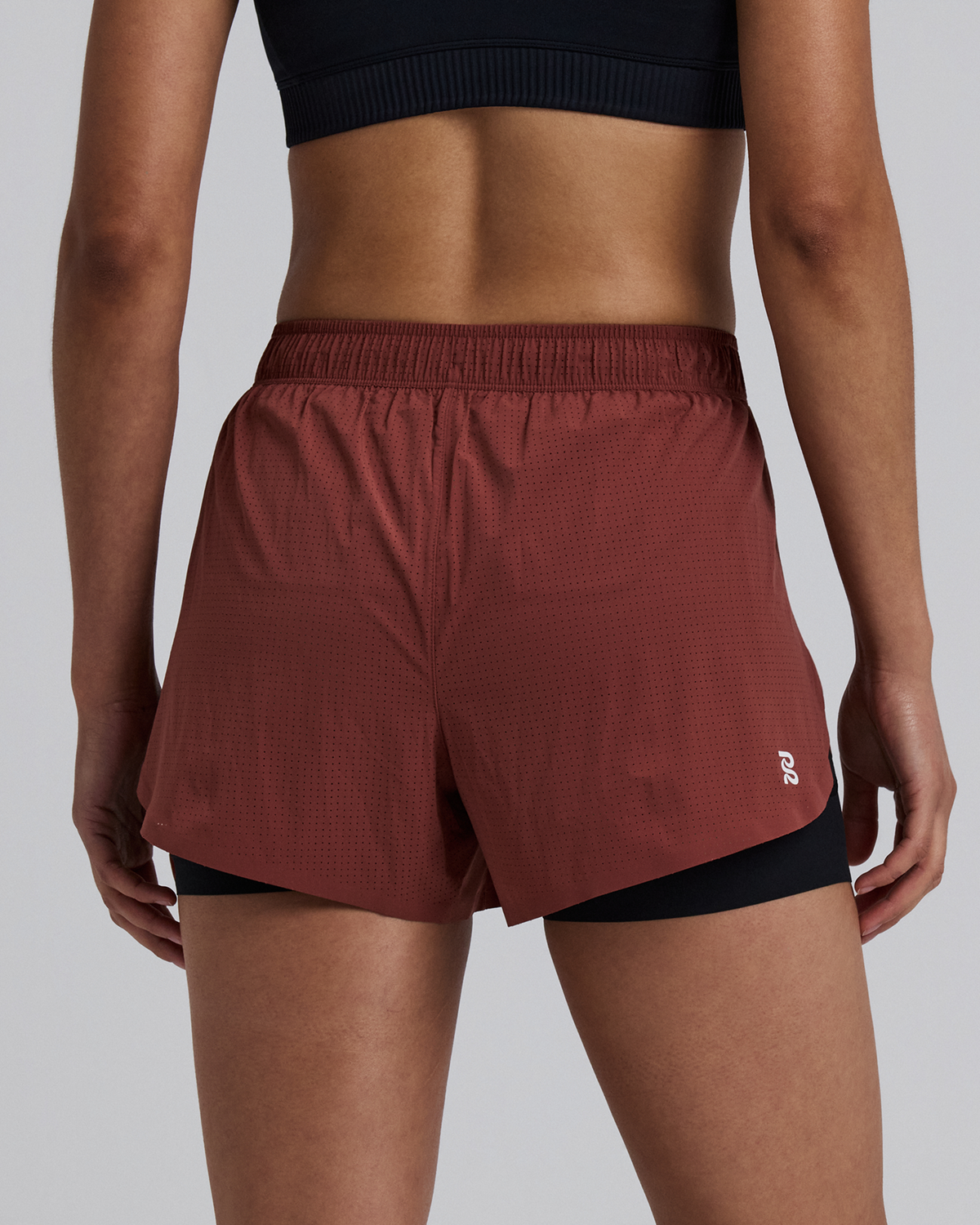 Women's Vento™ 2-in-1 Run Short - Mahogany / Black