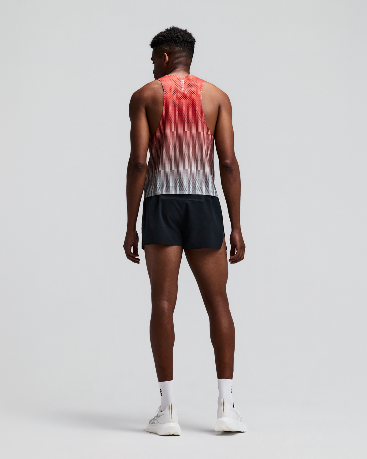 Men's Shredder™ Shorty Race Singlet - Uneven Gradient - Poppy