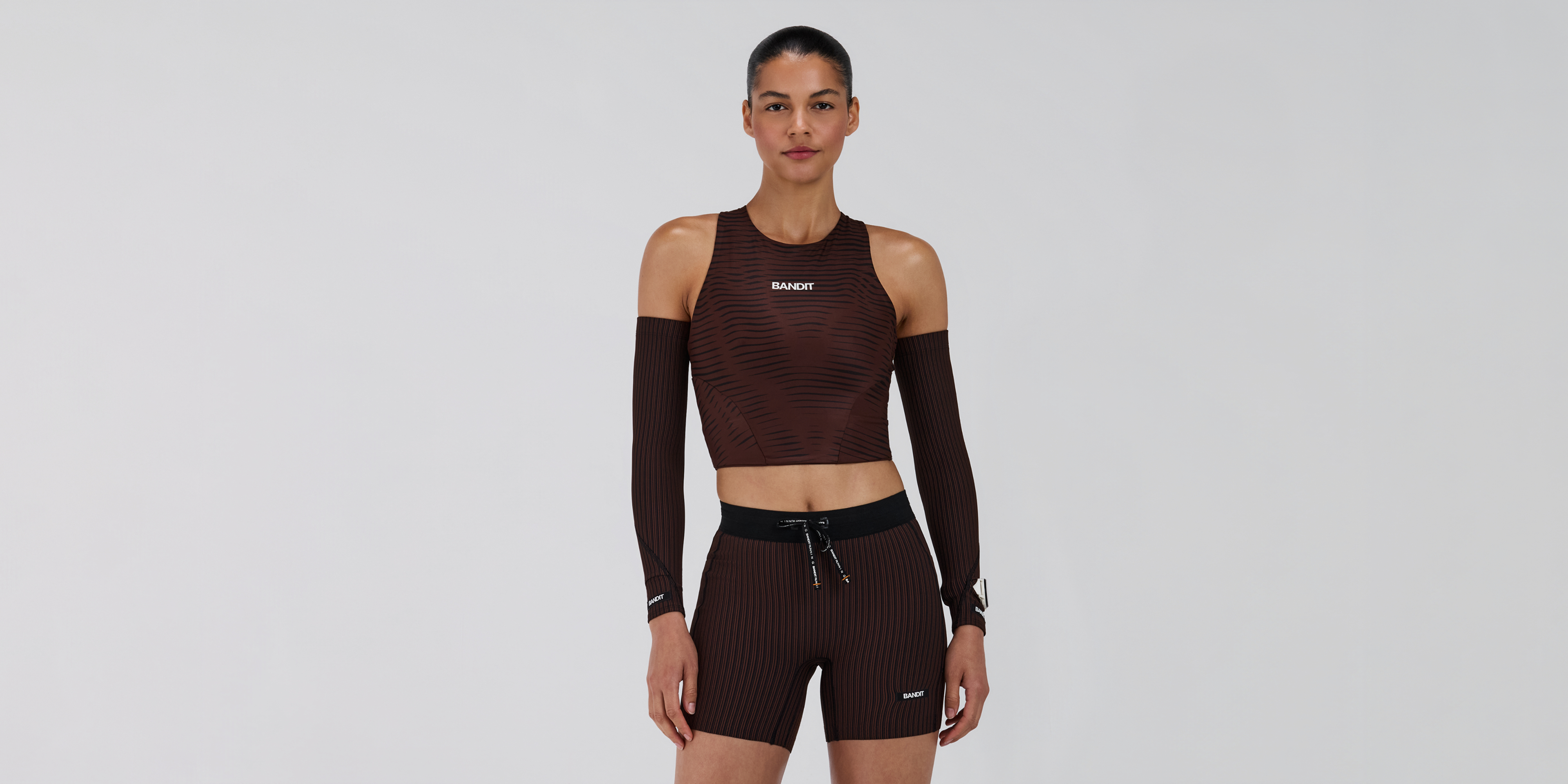 Women's Stamina™ Race Crop - Organic Stripe Cacao