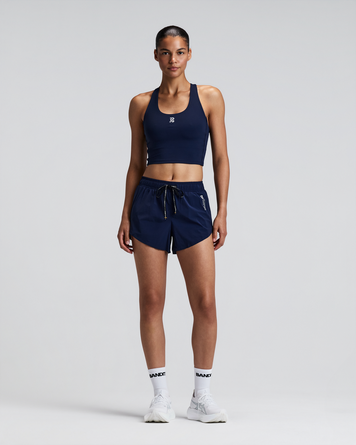 Women's Stamina™ Scoop Neck Race Crop - NY Navy