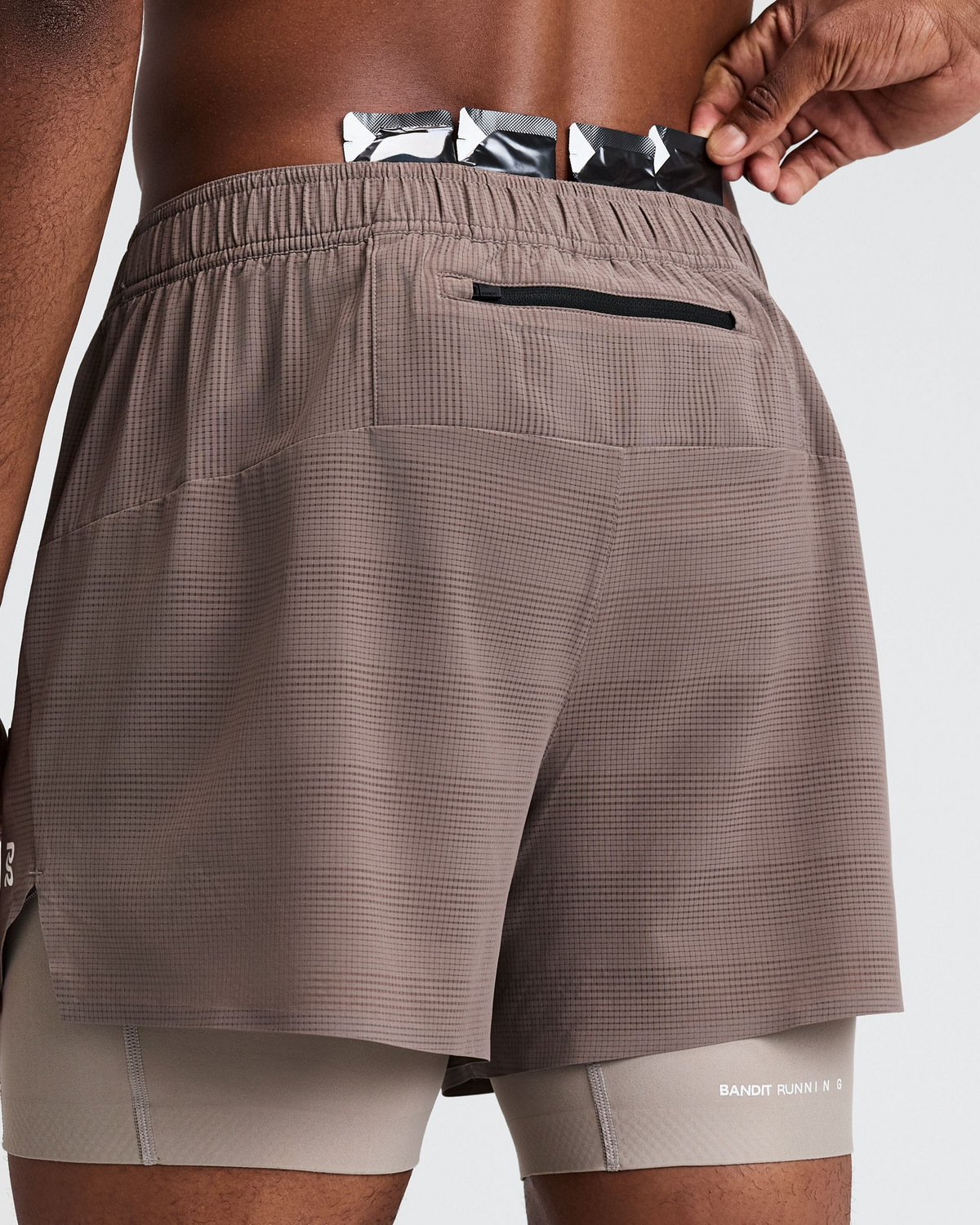 Men's CoolGrid™ 2-in-1 Run Shorts - Cocoa