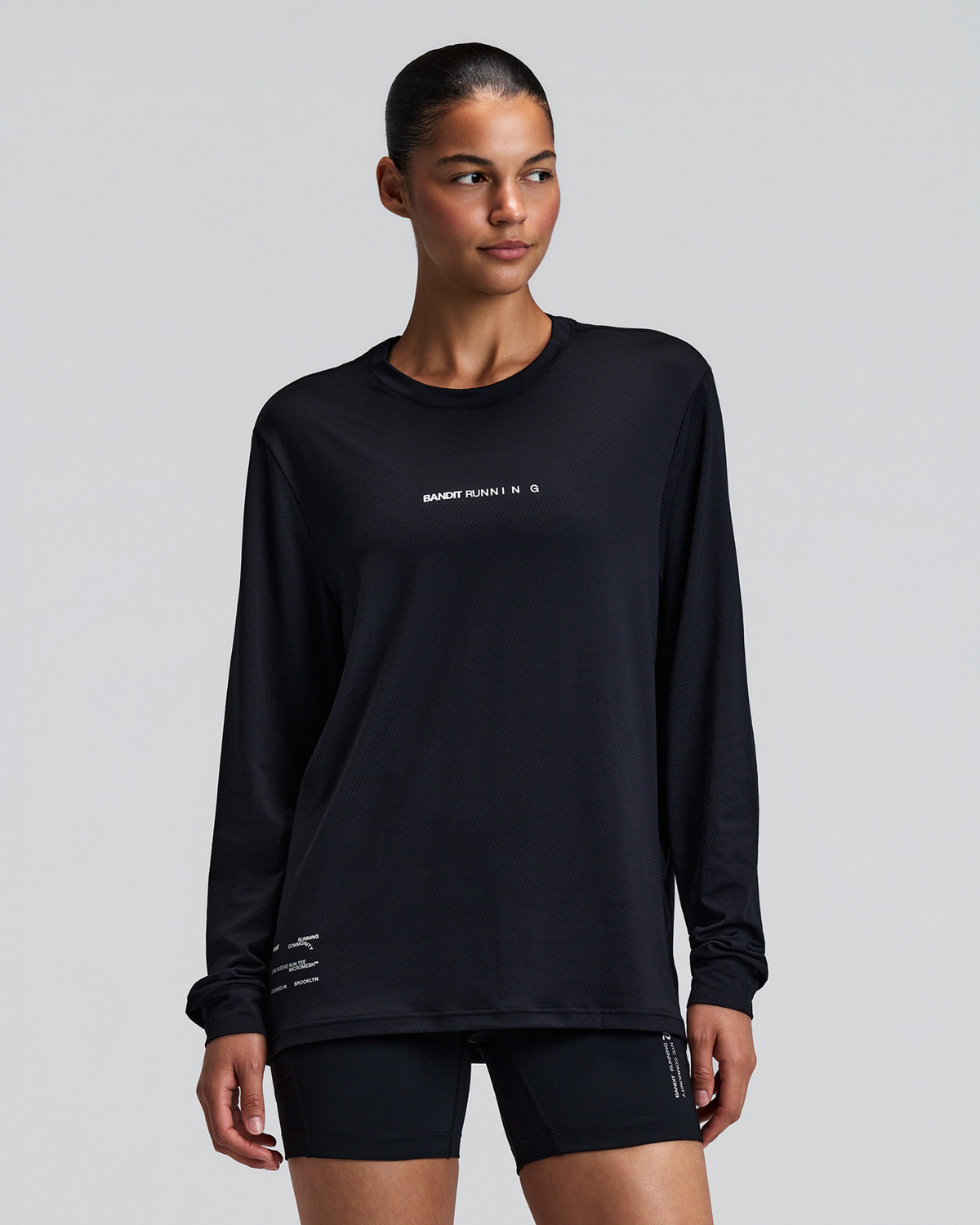 Unisex Micromesh™ Long Sleeve Performance Tee - Black
