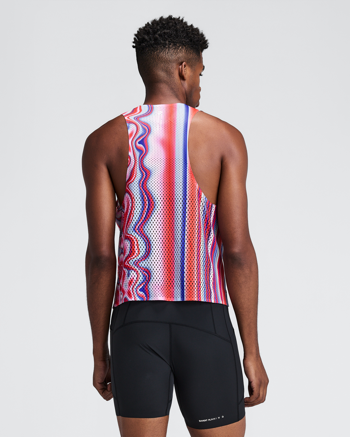 Men's Shredder™ Shorty Race Singlet - Melted Stripe Gradient