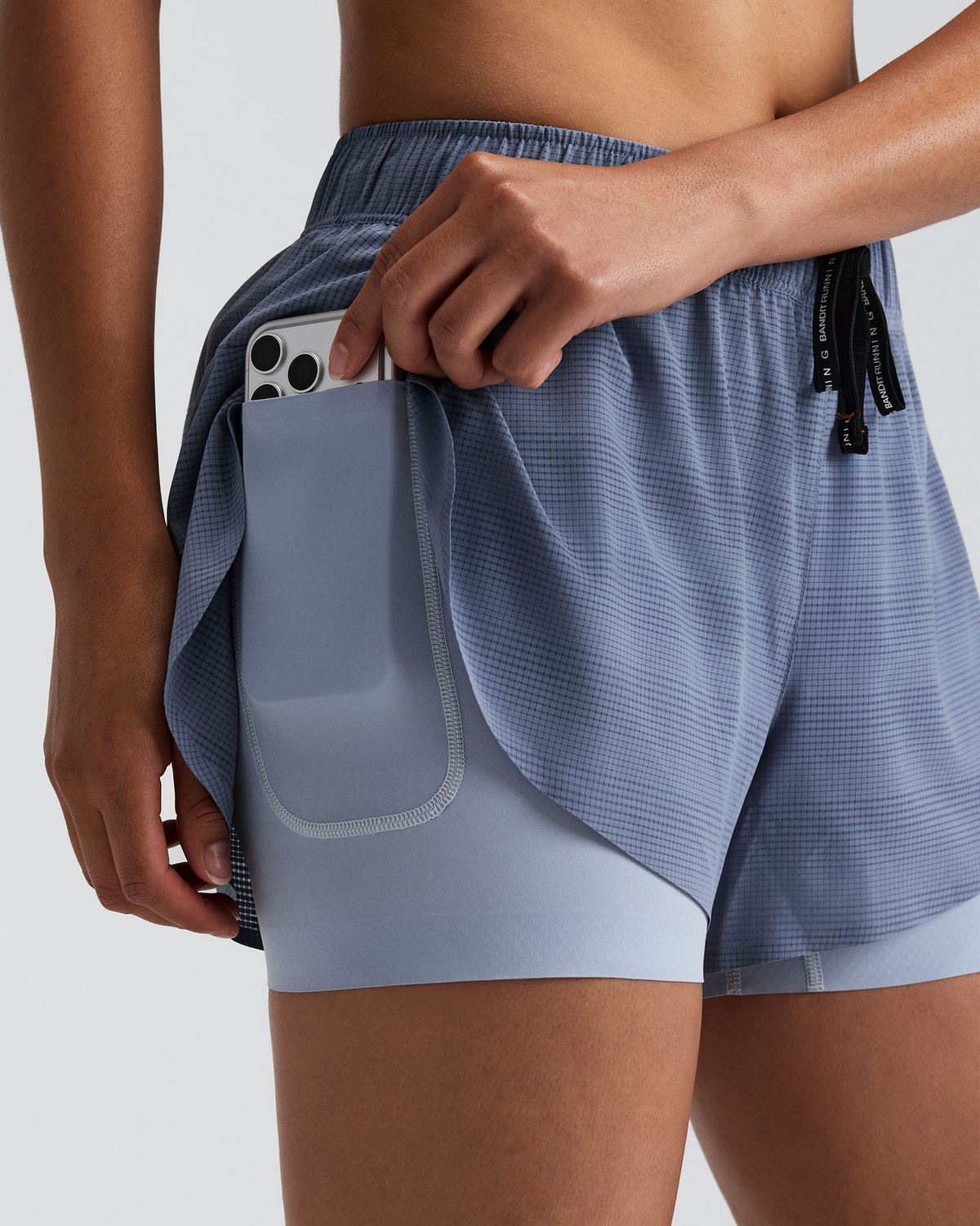 Women's CoolGrid™ 2-in-1 Run Shorts - Steel Horizon
