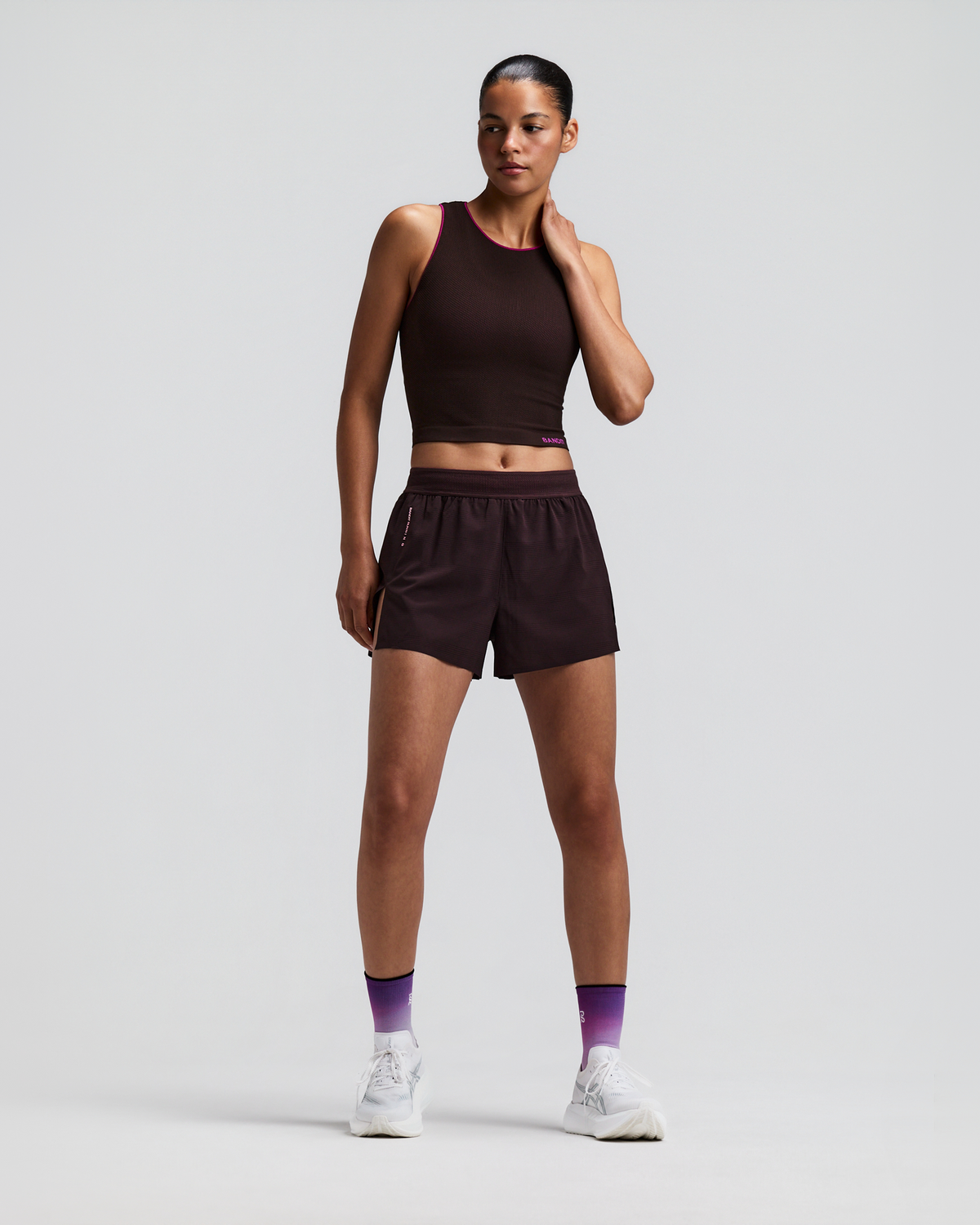 Women's CoolGrid™ 3" Split Shorts - Espresso
