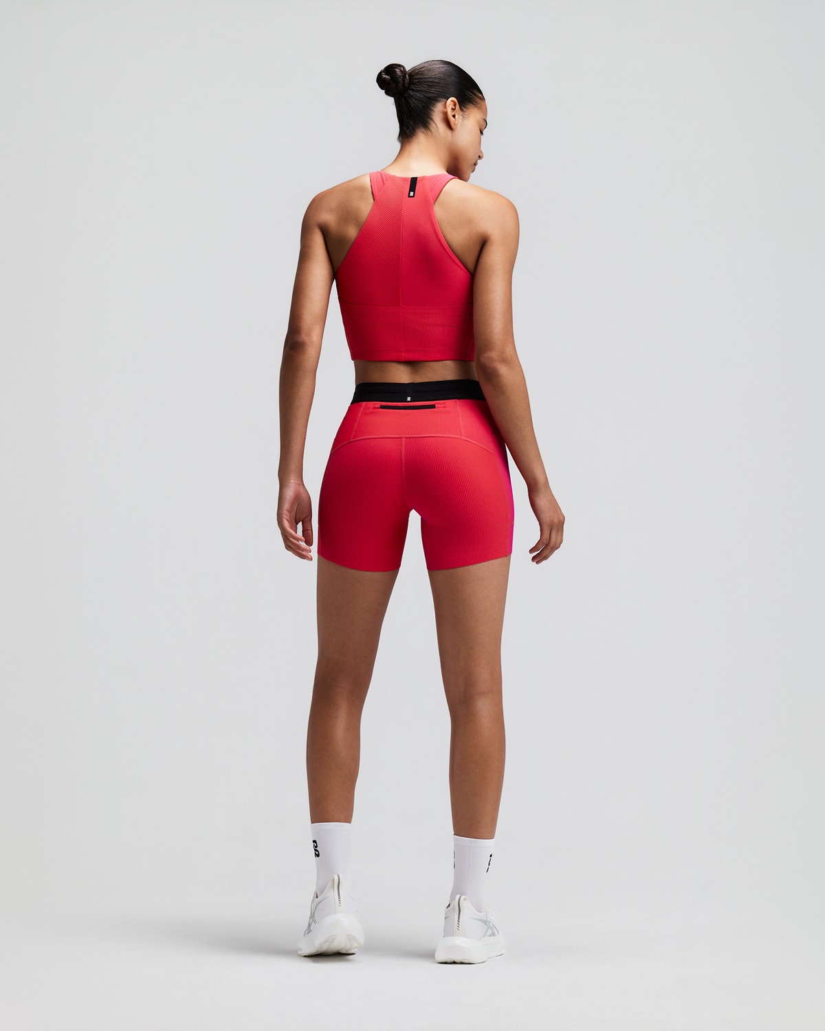 Women's Striped Cadence™ 5" Compression Shorts - Poppy / Azalea