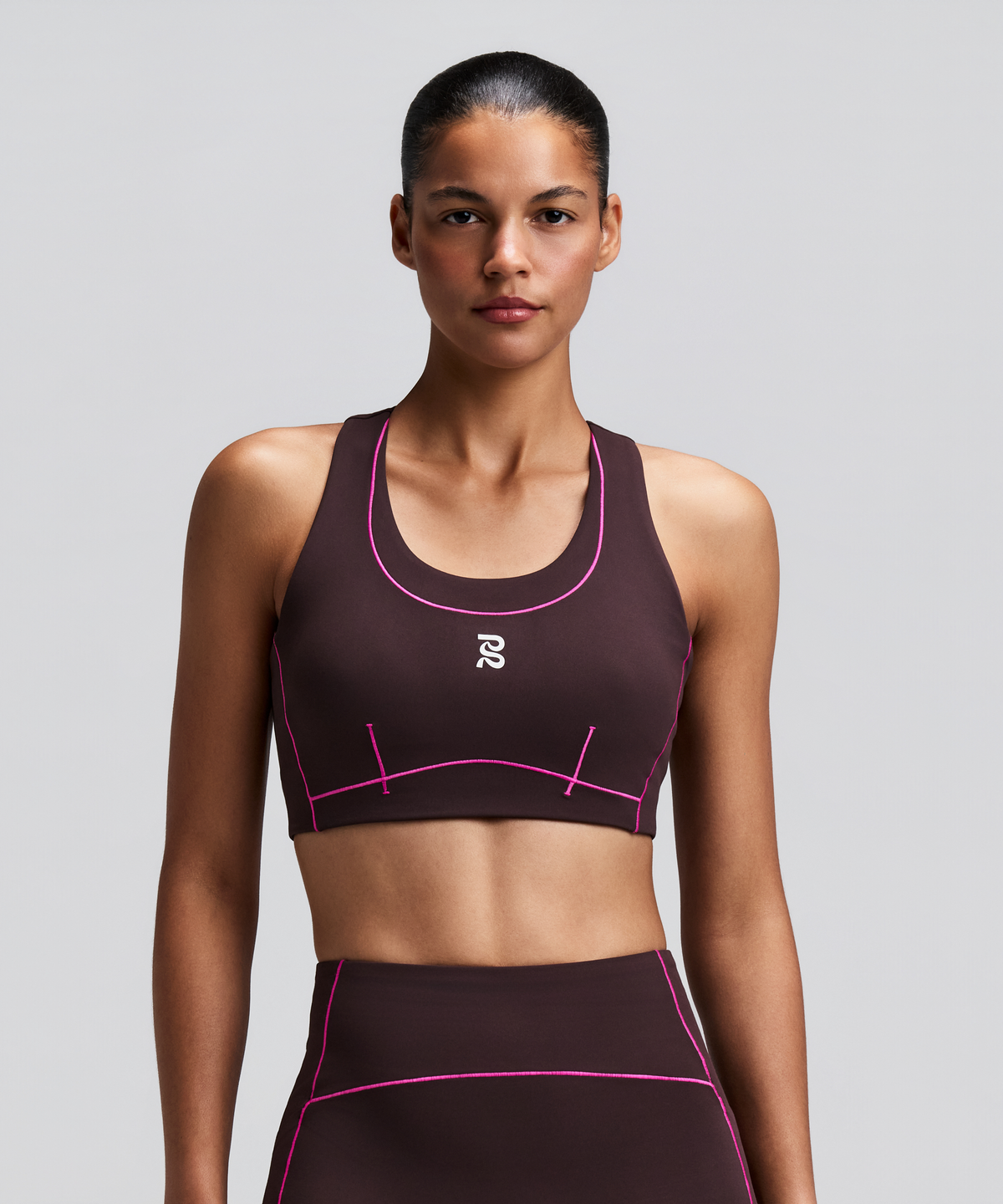 Women's Vanisher™ Pop Stitch™ Arco Run Bra - Espresso