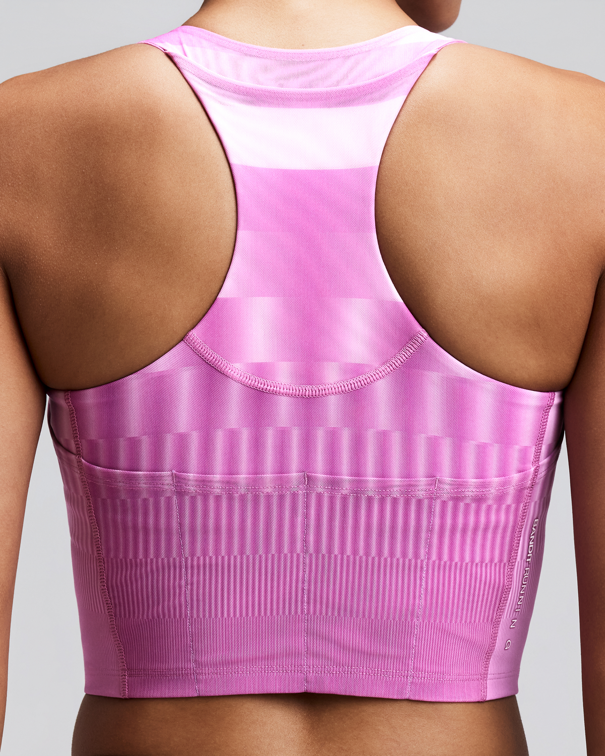 Women's Vanisher™ V-Neck Race Crop - Growing Grid - Orchid
