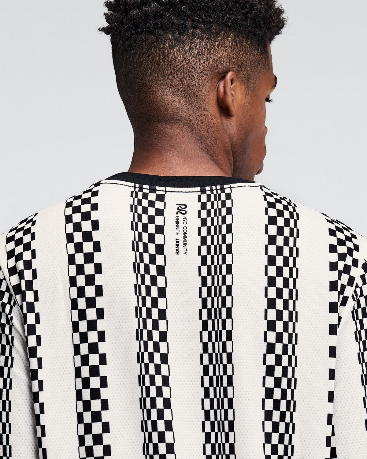 Men's Micromesh™ Long Sleeve - Checkerboard Stripe