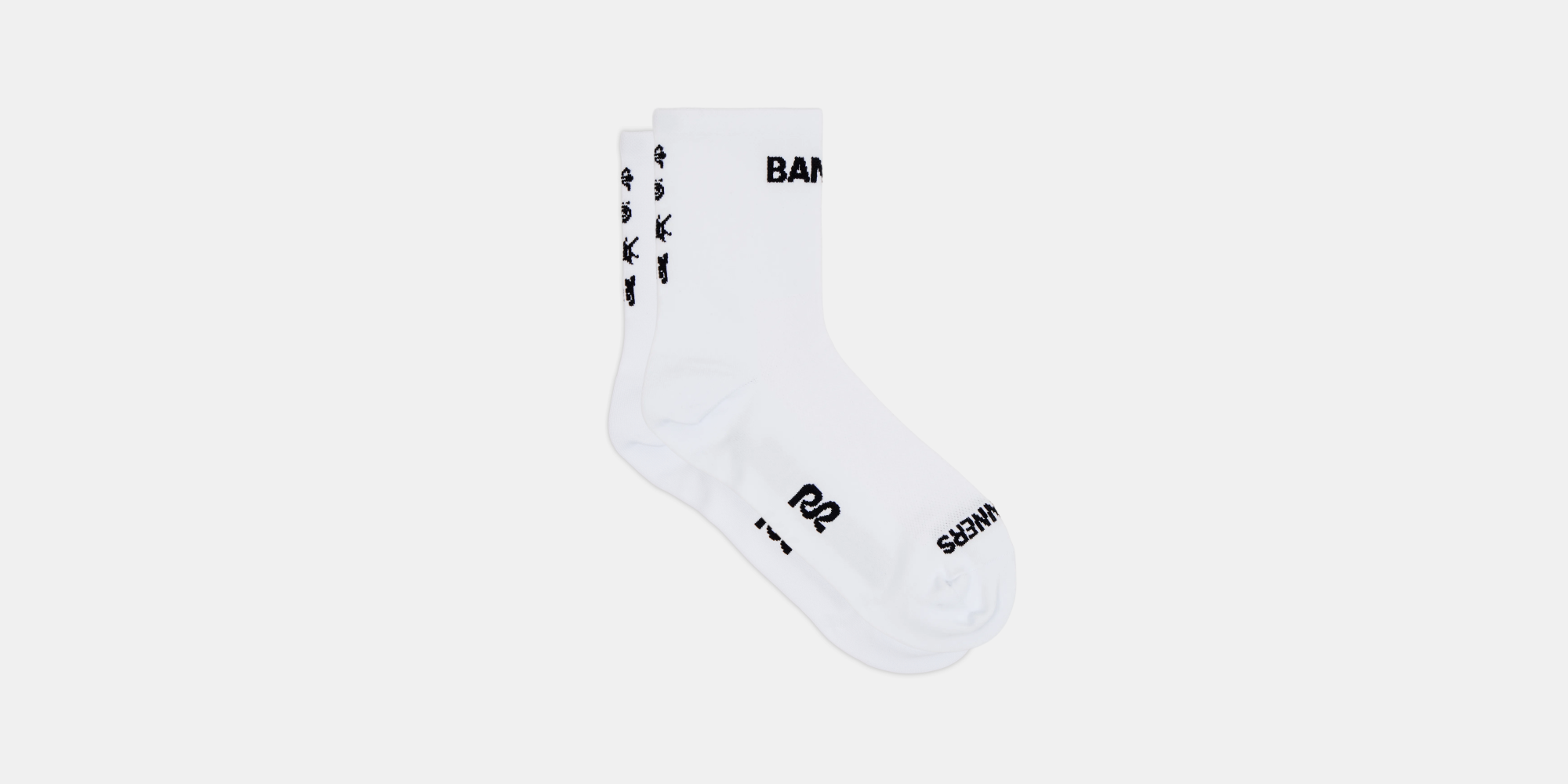 Lite Run™ Spring Motif Quarter Socks - White / Black