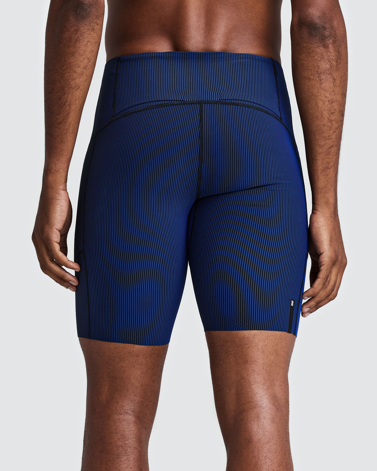 Men's Striped Cadence™ Half Tights - Black / Bauhaus Blue