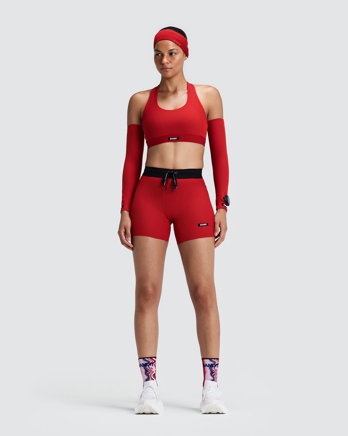 Women's Striped Cadence™ 5" Compression Shorts - Oxide Red / Signal Red