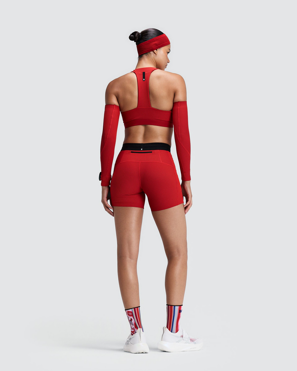Women's Striped Cadence™ 5" Compression Shorts - Oxide Red / Signal Red