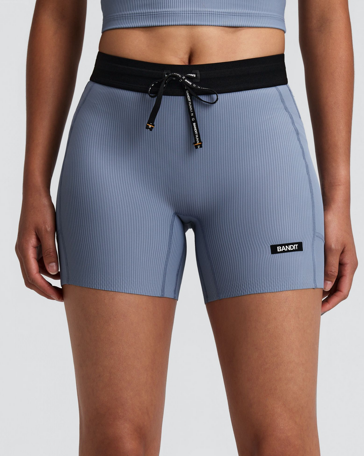 Women's Striped Cadence™ 5" Compression Shorts - Pavilion Blue / Steel Horizon