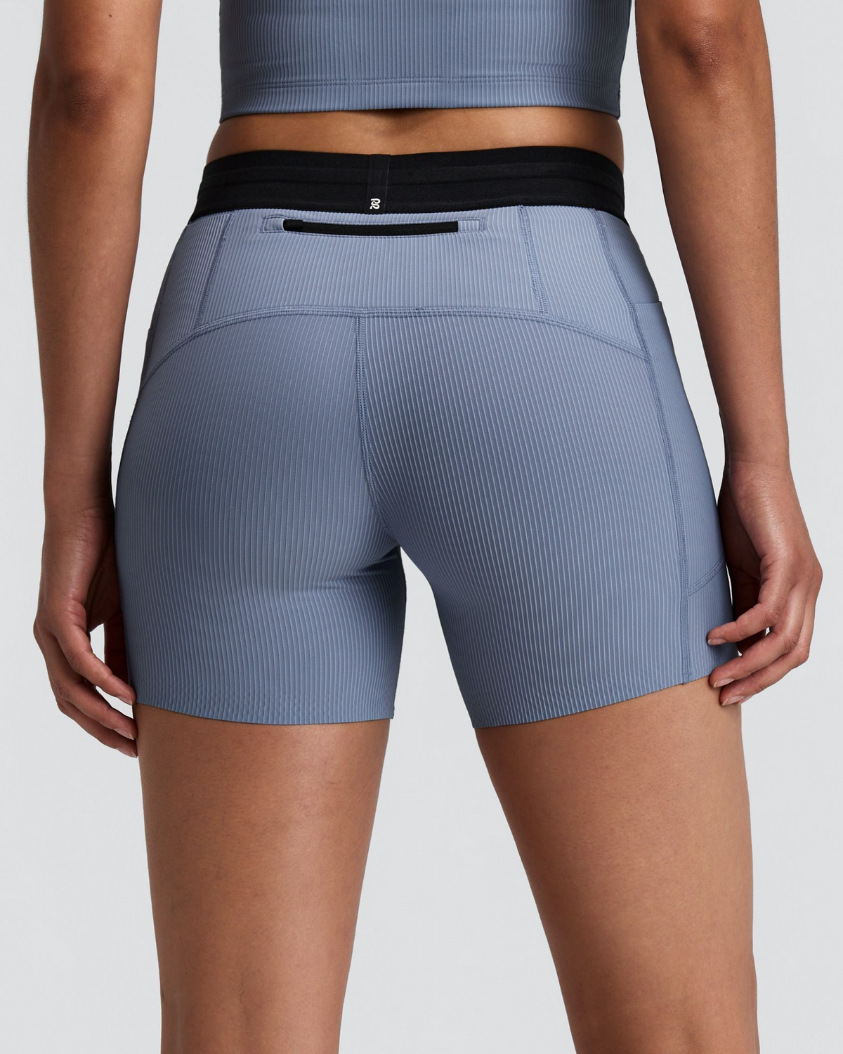 Women's Striped Cadence™ 5" Compression Shorts - Pavilion Blue / Steel Horizon