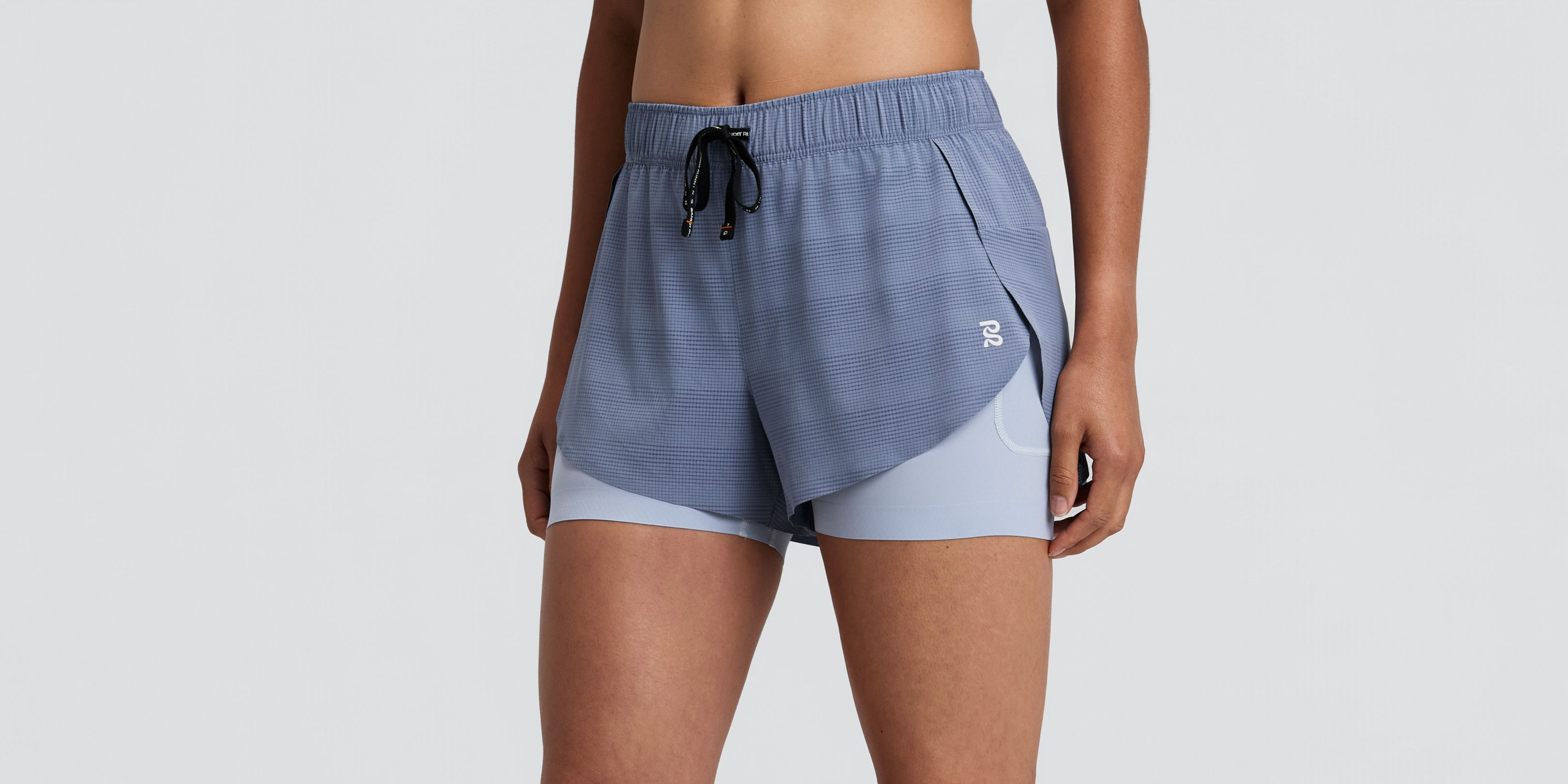 Women's CoolGrid™ 2-in-1 Run Shorts - Steel Horizon