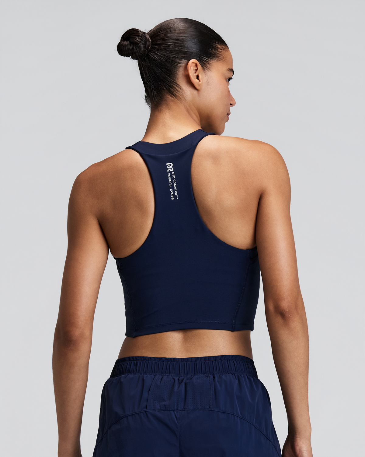 Women's Stamina™ Scoop Neck Race Crop - NY Navy