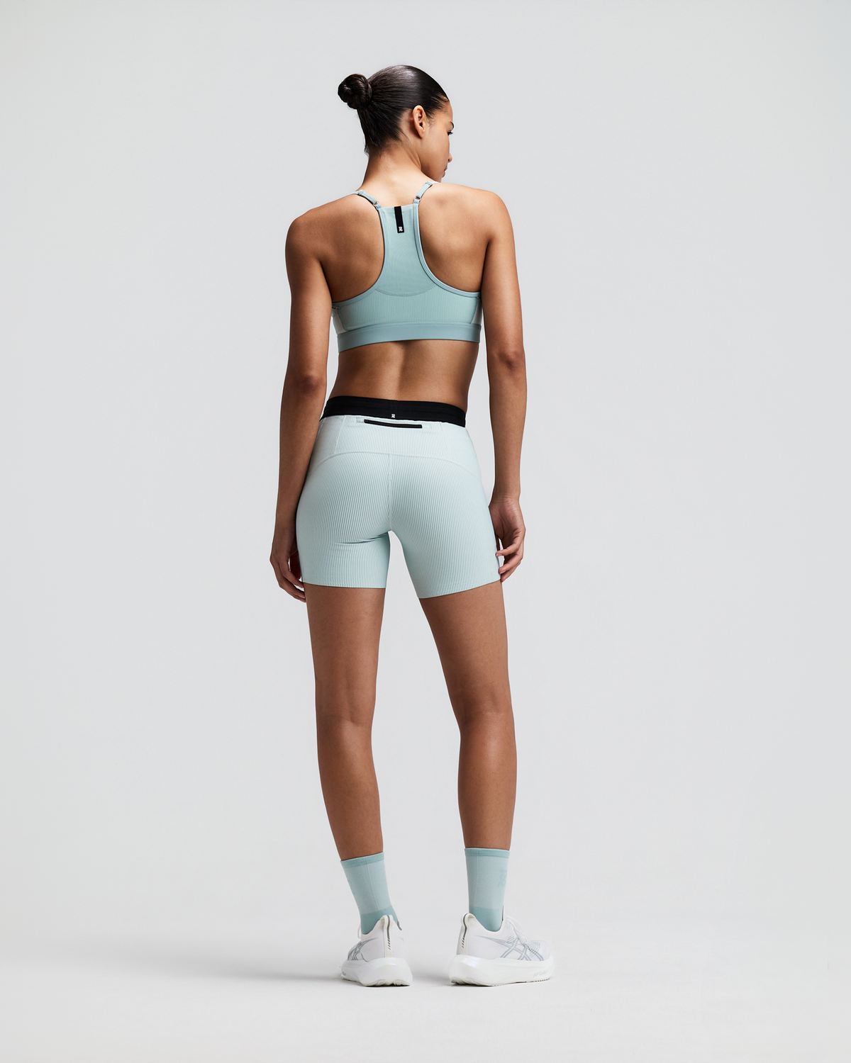 Women's Striped Cadence™ 5" Compression Shorts - Mist / Lagoon
