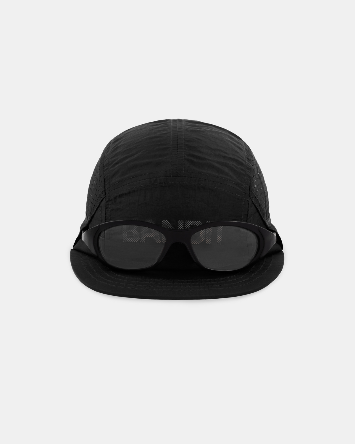 Nylon HumoFit™ Run Hat with Sunglasses Holder - Black