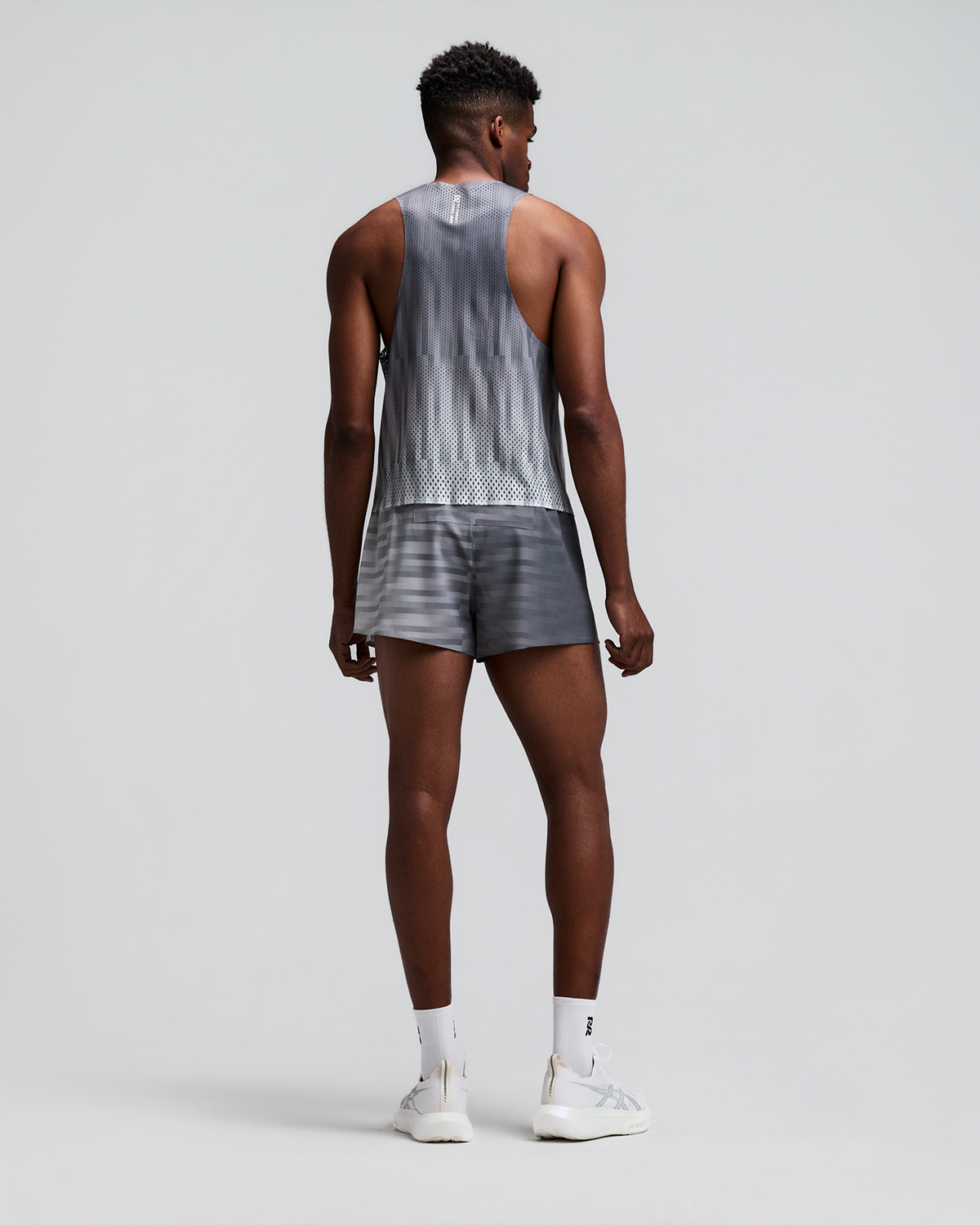 Men's Shredder™ Shorty Race Singlet - Uneven Gradient - Plaster