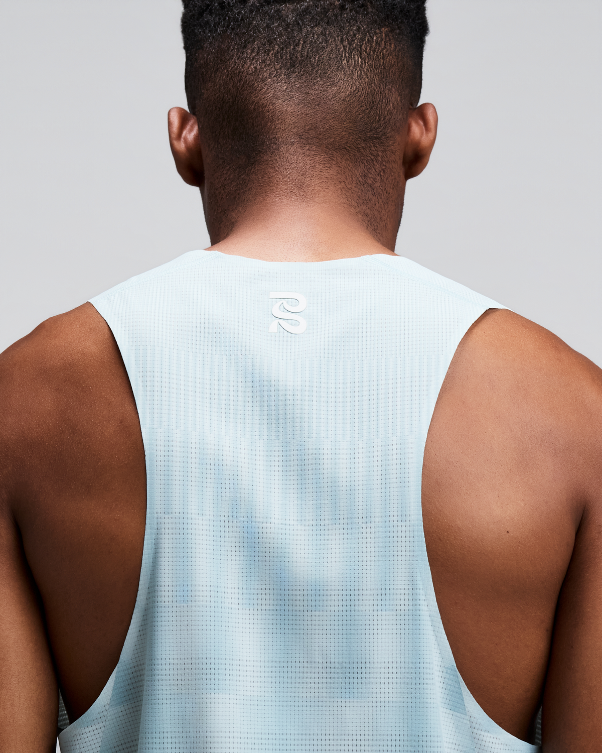 Men's CoolGrid™ Training Singlet with Flopack™ - Growing Grid - Lagoon / Mist