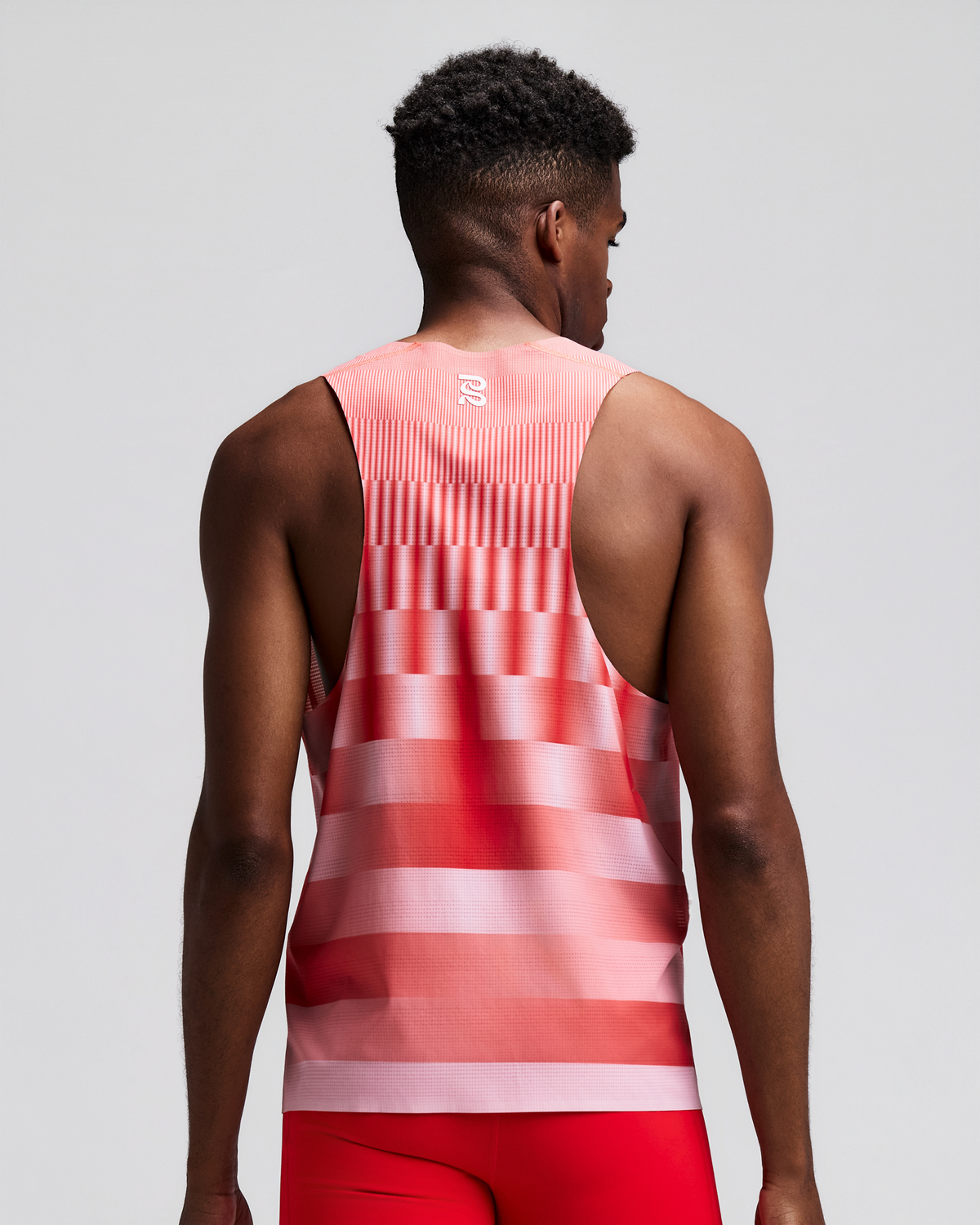 Men's CoolGrid™ Training Singlet with Flopack™ - Growing Grid - Poppy
