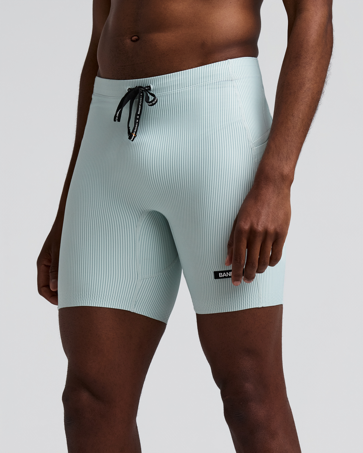 Men's Striped Cadence™ Quarter Tights - Mist / Lagoon