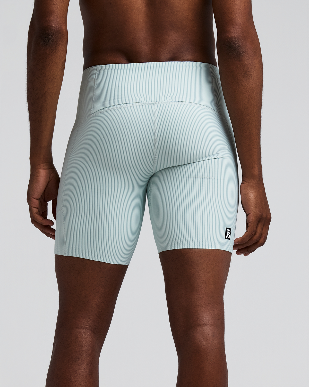 Men's Striped Cadence™ Quarter Tights - Mist / Lagoon